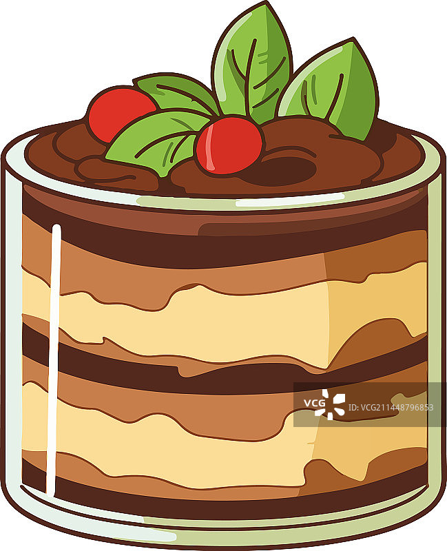 巧克力奶油甜莓芝士蛋糕图片素材