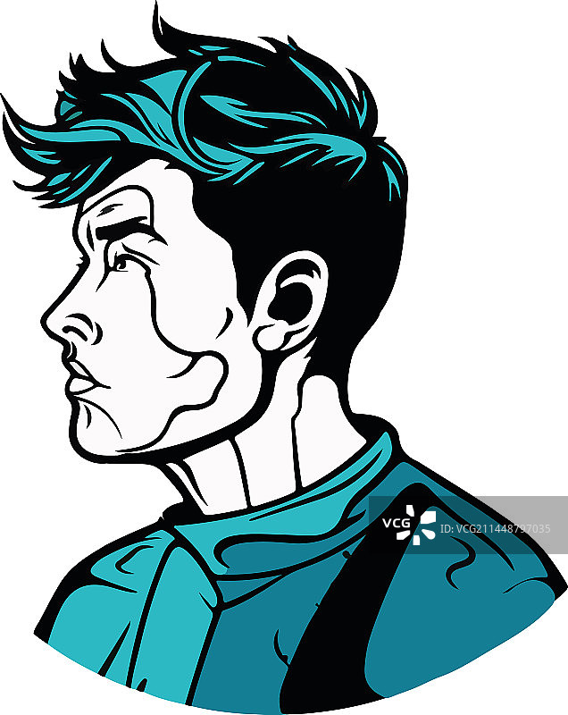 波普艺术风格的男人肖像图片素材