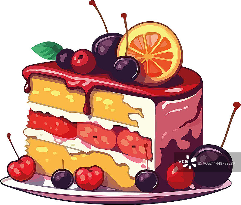 新鲜出炉的浆果芝士蛋糕图片素材