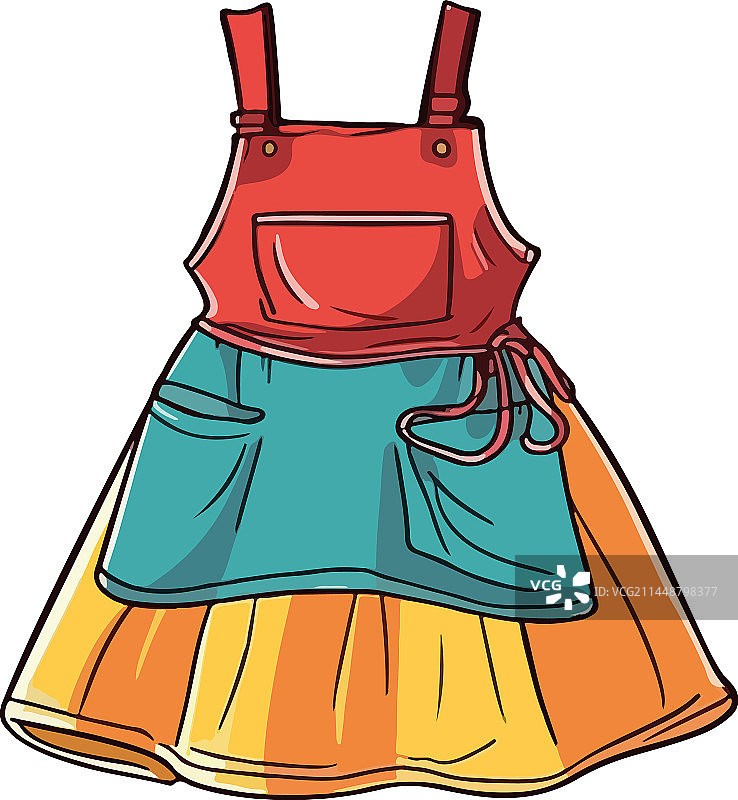 彩色厨房围裙图标图片素材