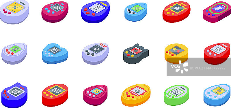 电子宠物图标等距屏幕图片素材