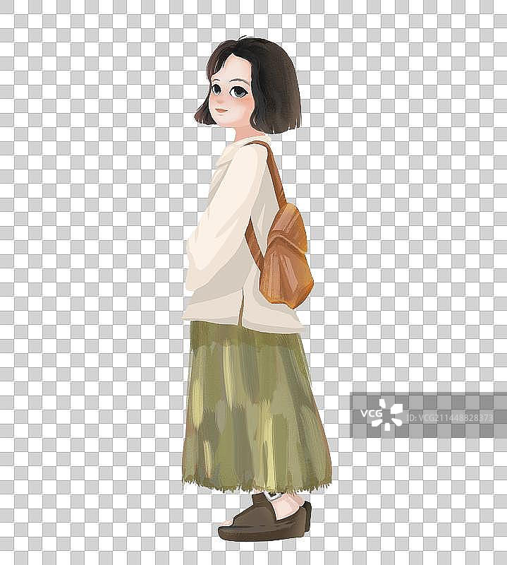 文艺女青年图片素材