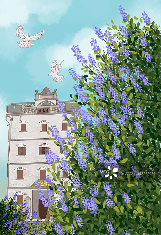 雕镂飞鸽图片素材