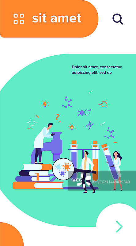 使用显微镜的科学家们图片素材