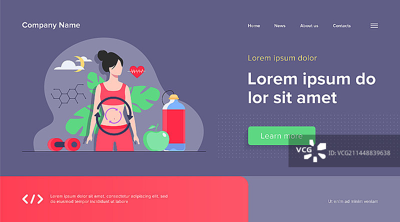 节食女性的新陈代谢过程图片素材