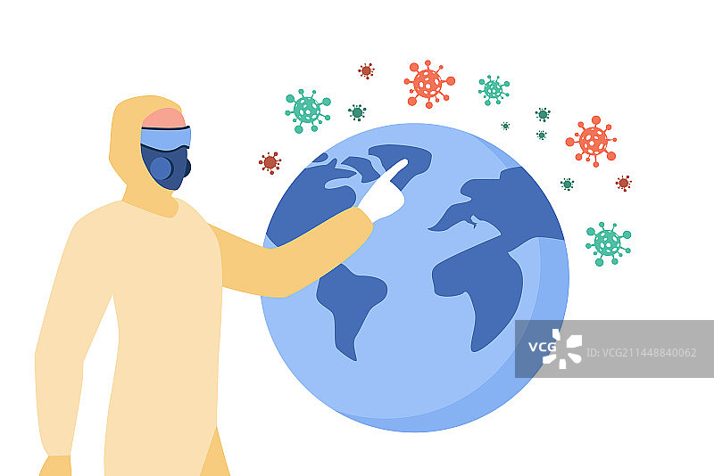 展示冠状病毒传播的人图片素材