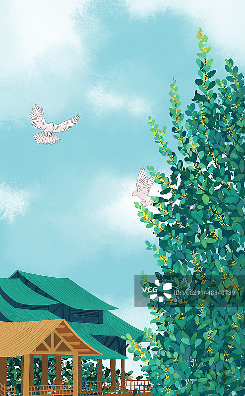 建筑插画图片素材