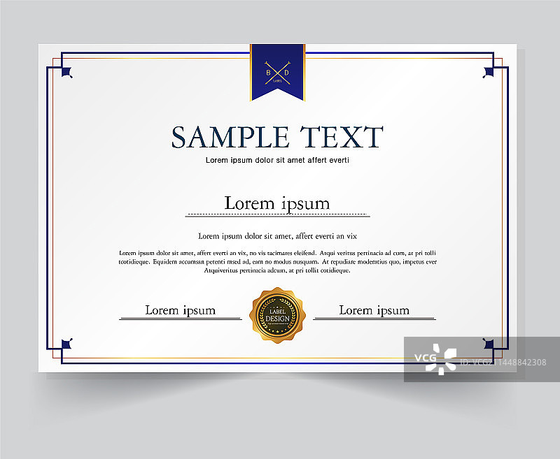 创意优雅的感谢证书图片素材