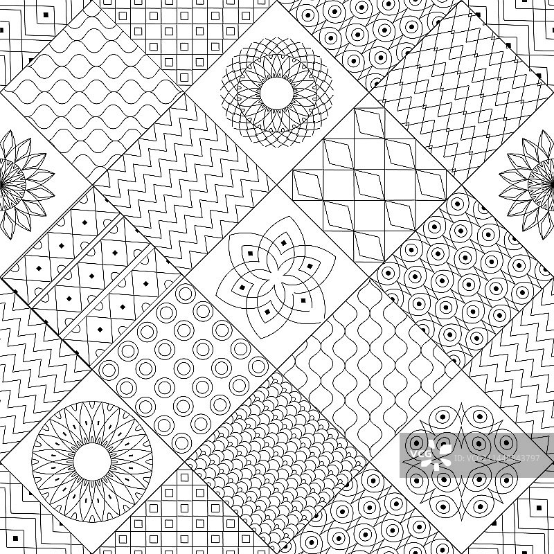 几何菱形拼接无缝图案图片素材