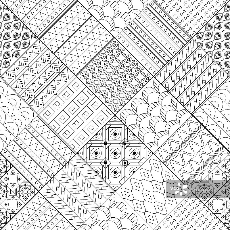 几何菱形拼接无缝图案图片素材