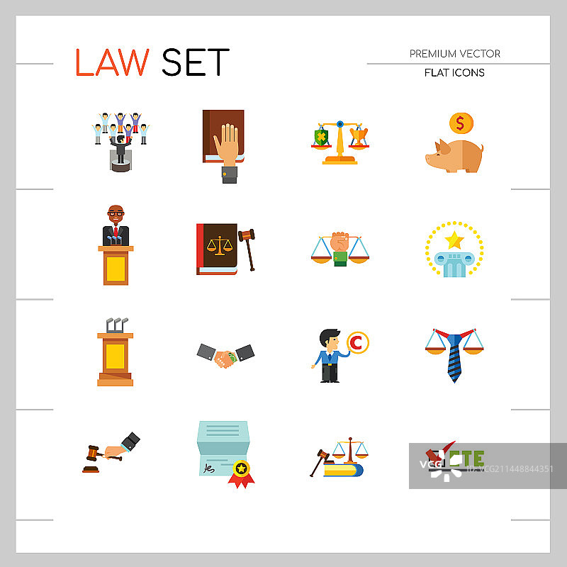 法律图标集图片素材