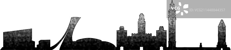 蒙特利尔城市天际线设计，魁北克省图片素材