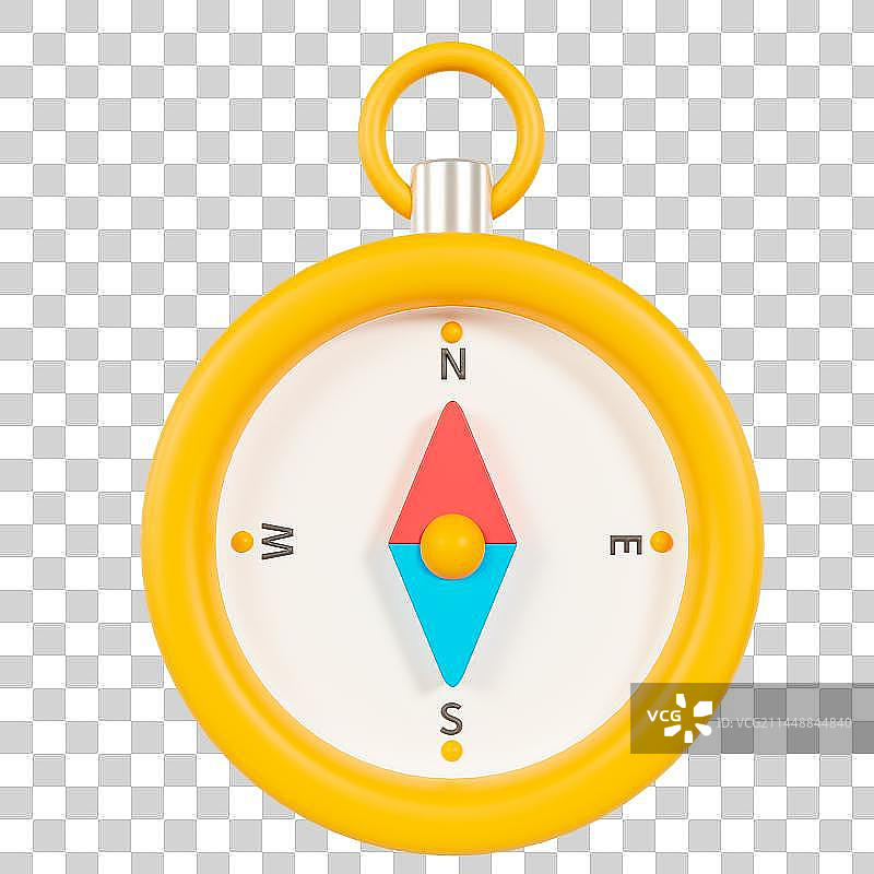 3D立体免抠指南针元素图片素材