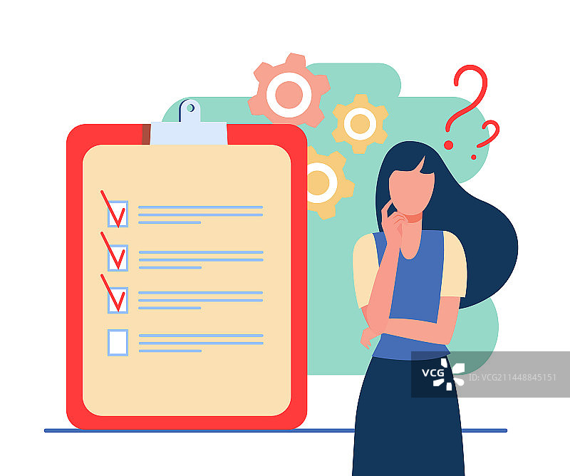 女人构思新项目创意图片素材