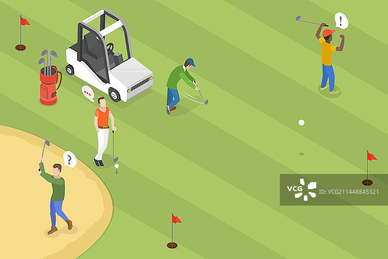 三维等距平面概念图片素材