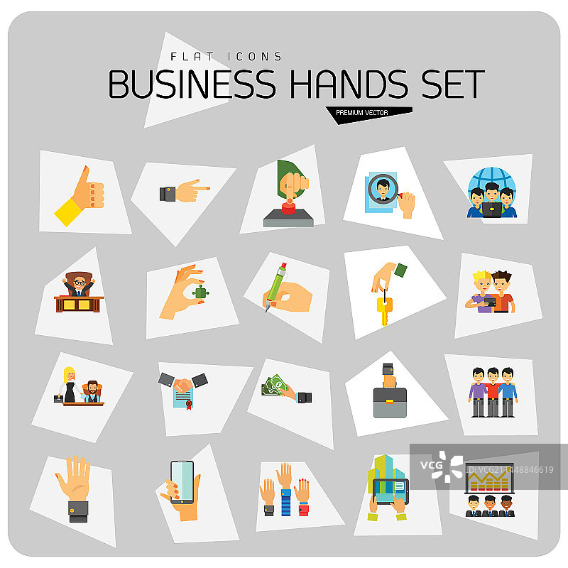 商务人士手部图标集图片素材