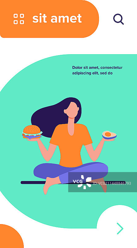 健康食品与垃圾食品的选择图片素材