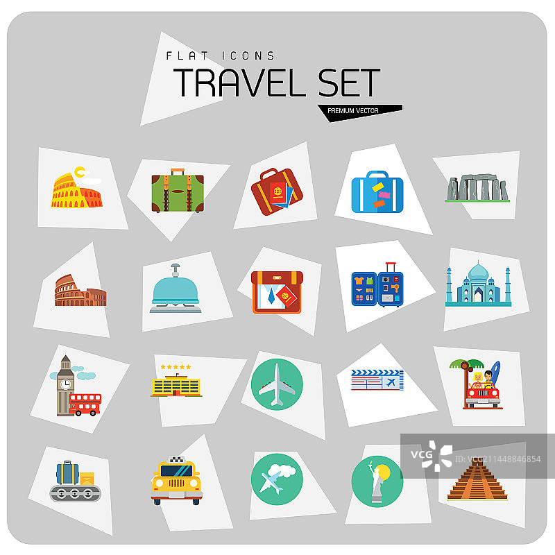 旅游图标集图片素材