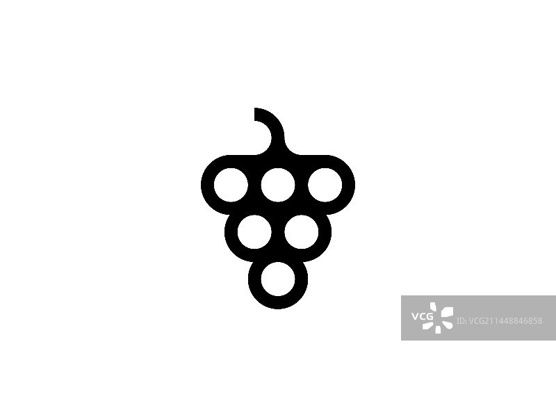 现代简约葡萄logo设计图片素材