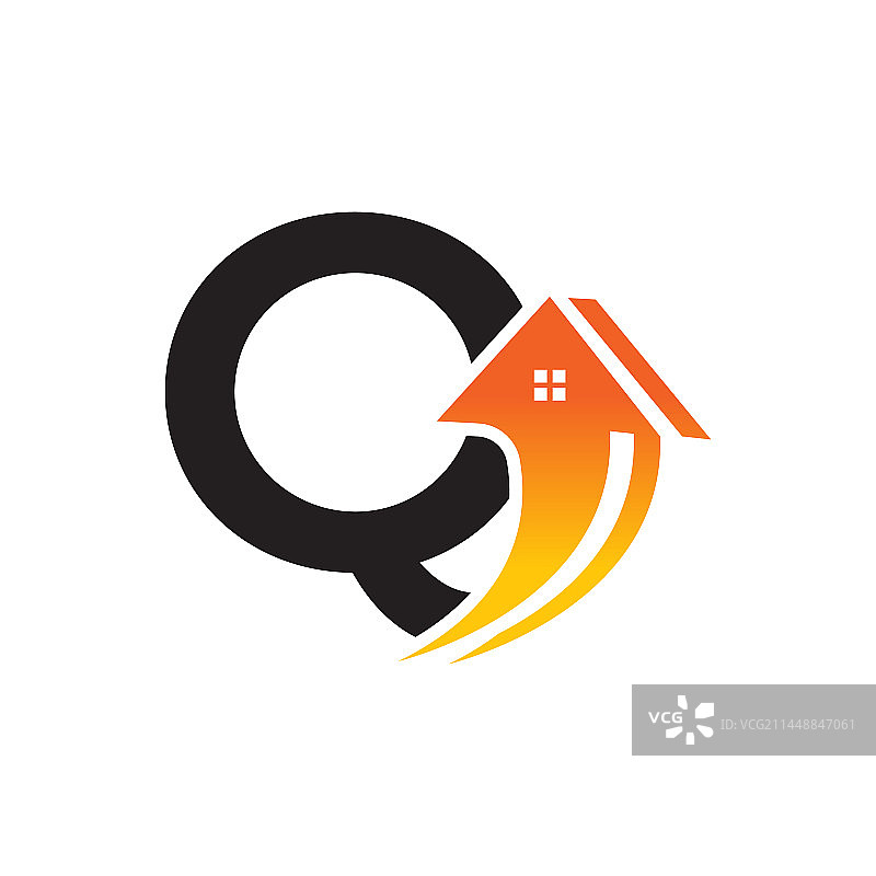 彩色字母Q标志模板图片素材