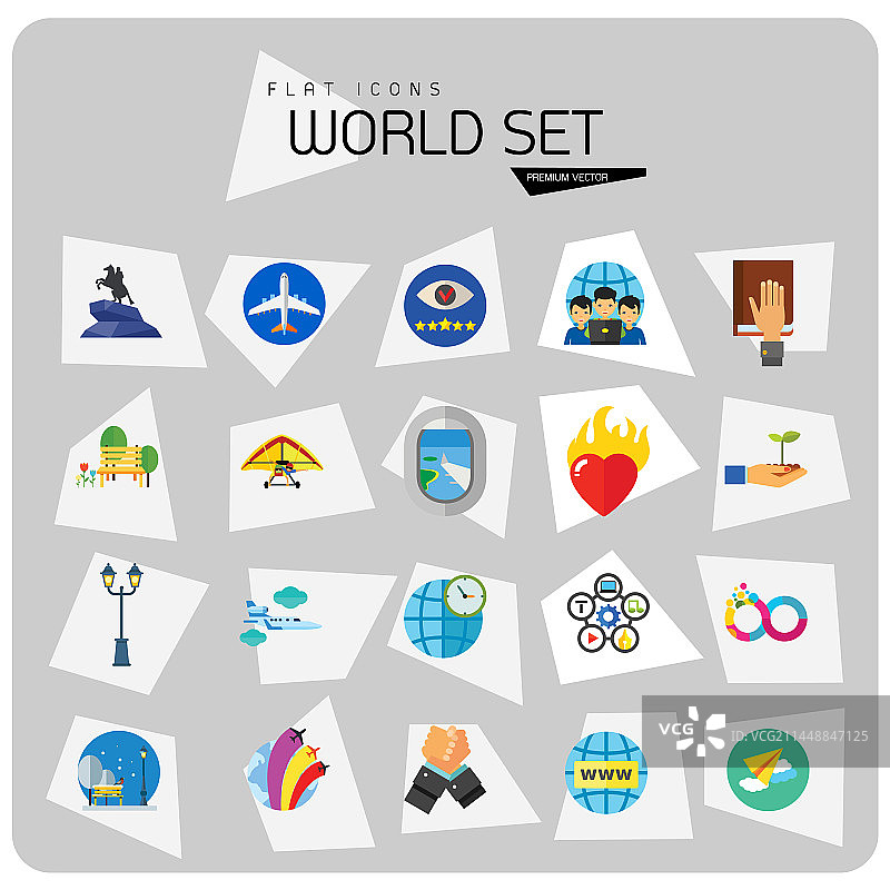 世界图标合集图片素材
