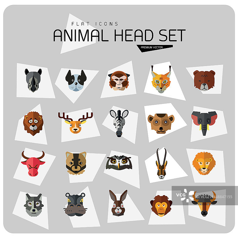动物头像图标合集图片素材