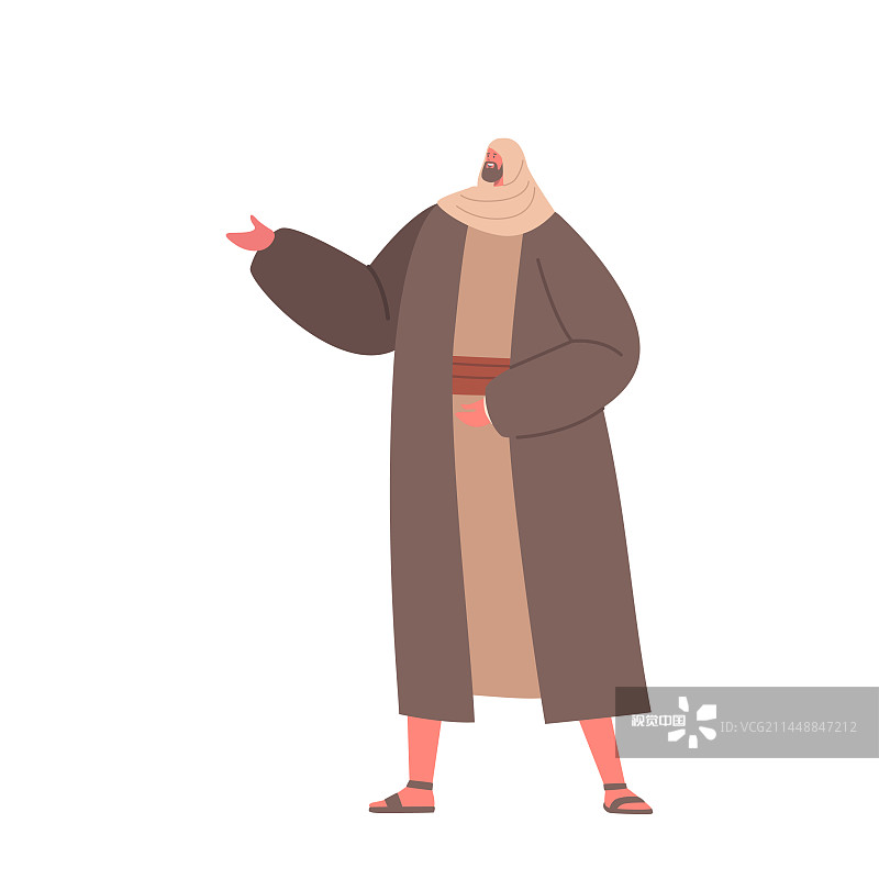留着胡须的古代以色列男子图片素材