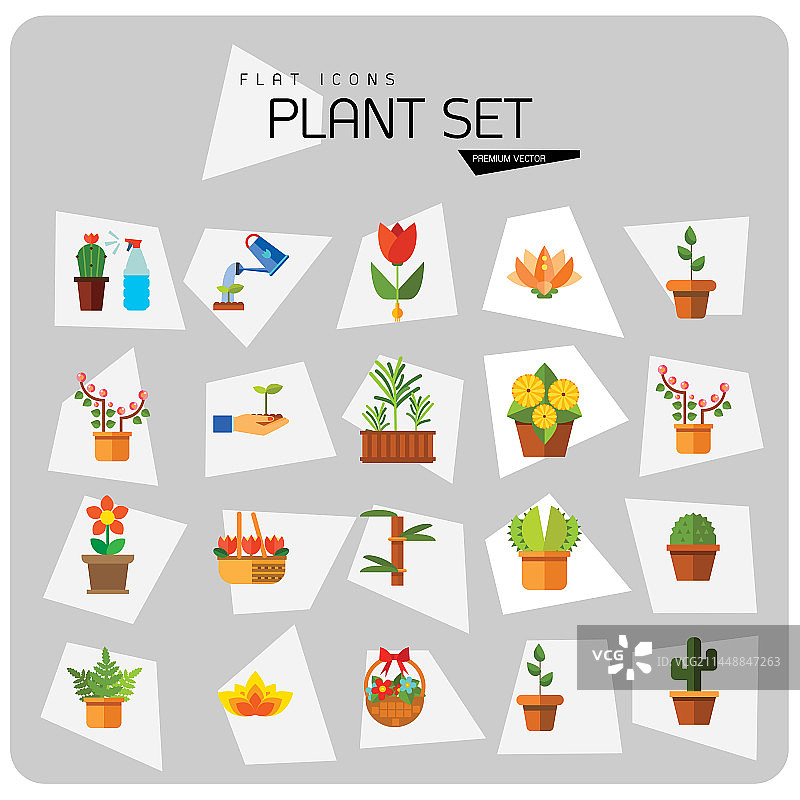植物图标集图片素材