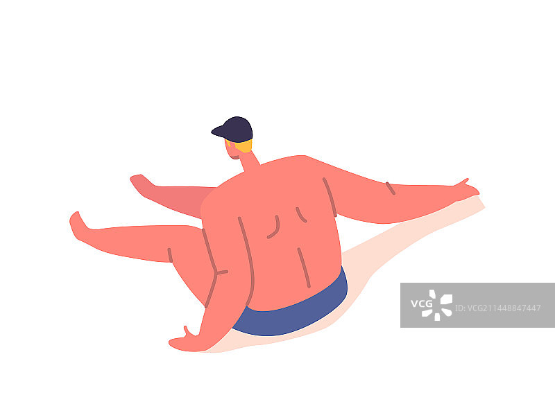 男人在海滩上享受阳光图片素材