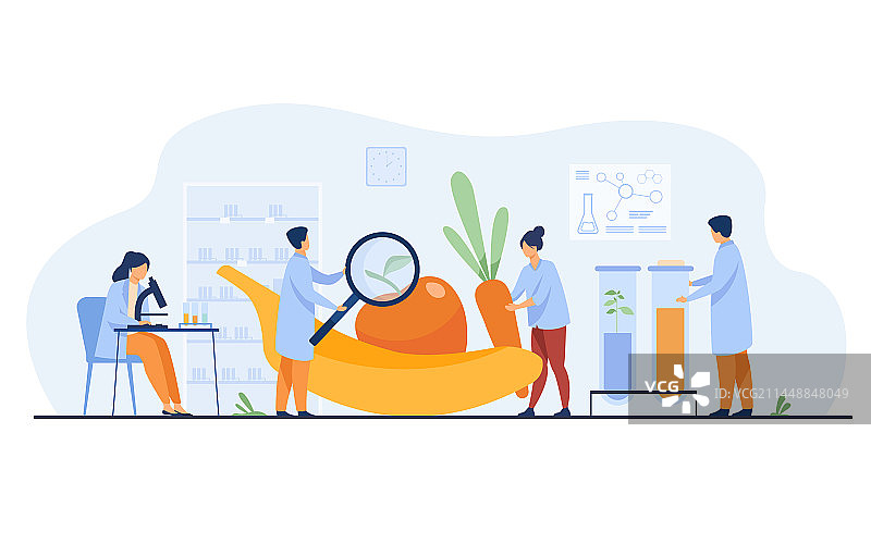 生物学科学家研究水果图片素材