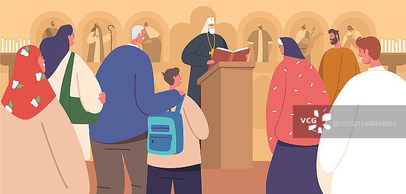 东正教教堂礼拜仪式角色图片素材