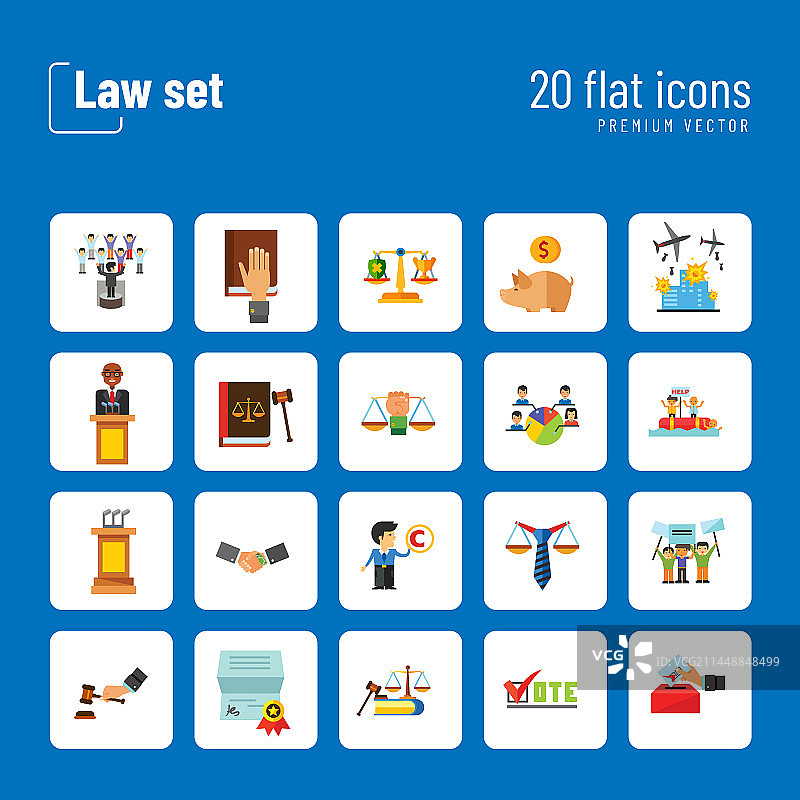 法律图标集图片素材