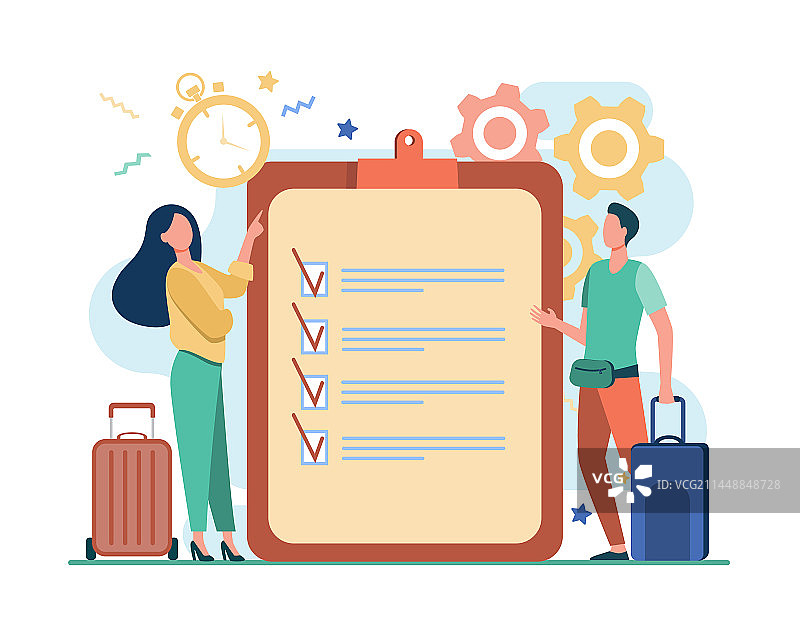 旅行打包清单图片素材