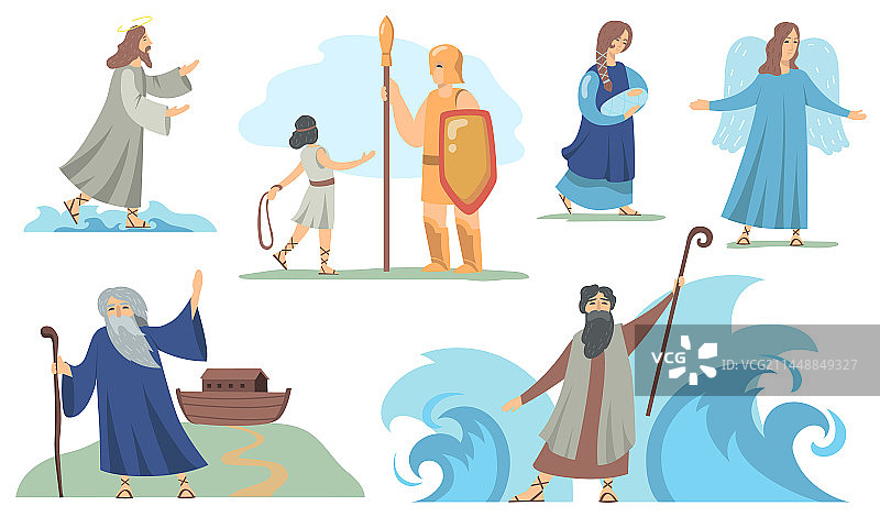 《圣经》基督教人物合集图片素材