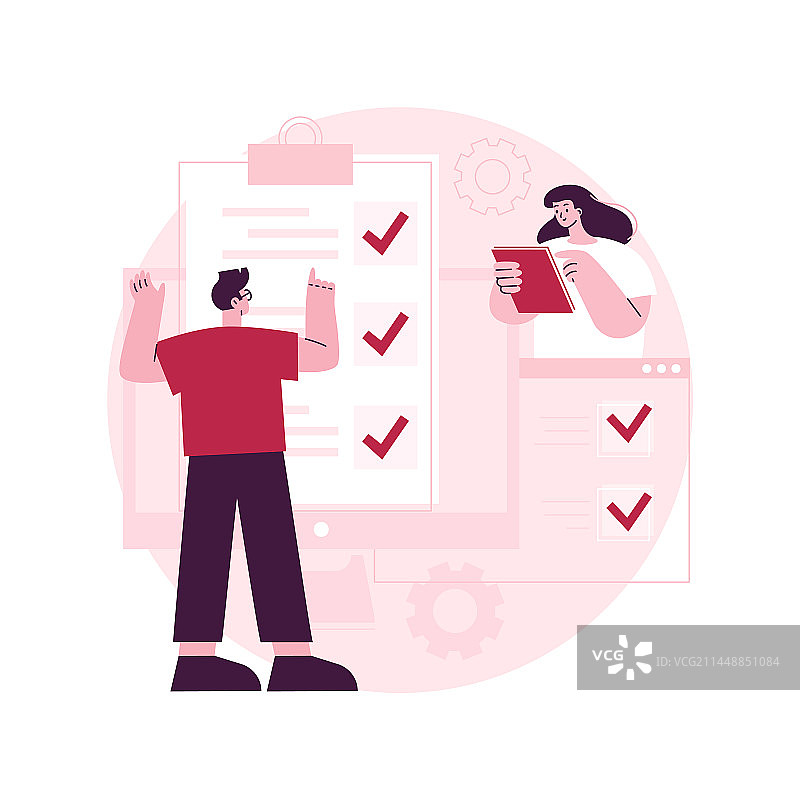 在线调查抽象概念图片素材