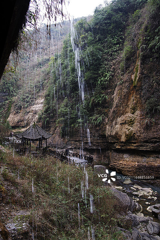湖北恩施大峡谷云龙河地缝图片素材