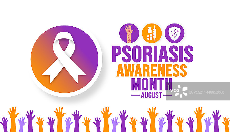 8月银屑病宣传月背景图片素材