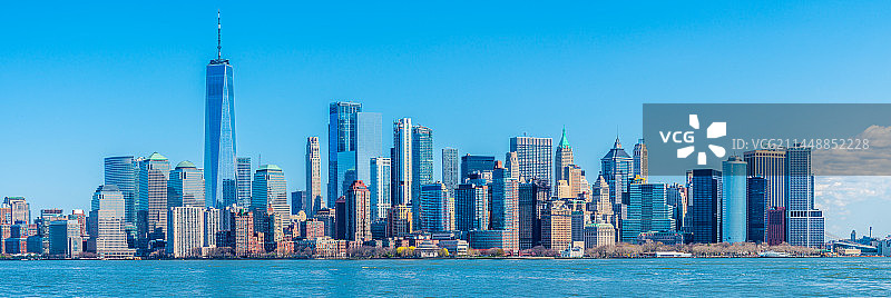 美国纽约曼哈顿全景图片素材