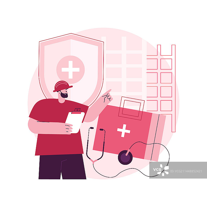 职业健康抽象概念图片素材