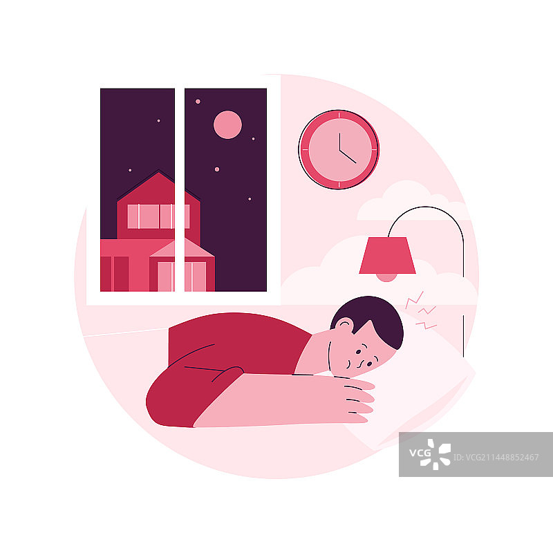 睡眠行为障碍抽象概念图片素材