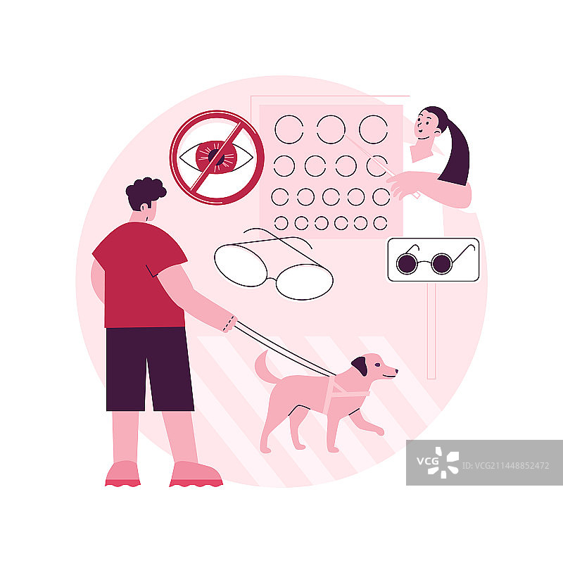 失明和视力丧失抽象概念图片素材