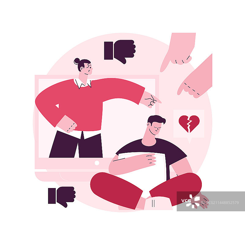 互联网评论抽象概念图片素材