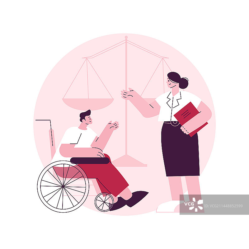 人身伤害律师抽象概念图片素材