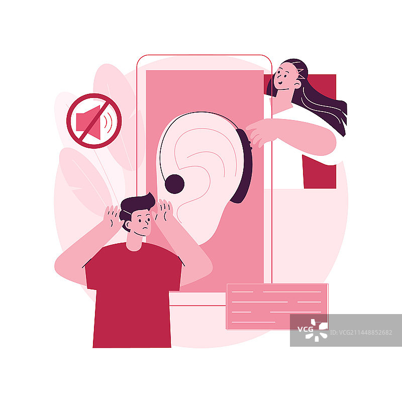 辅助听力设备抽象概念图片素材