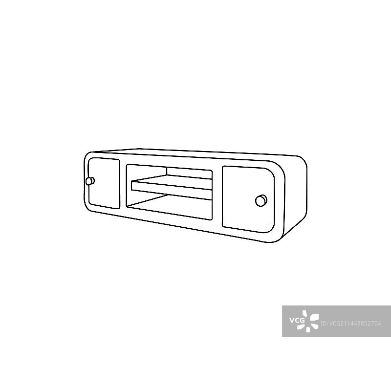 电视支架线条艺术简约风格标志设计图片素材
