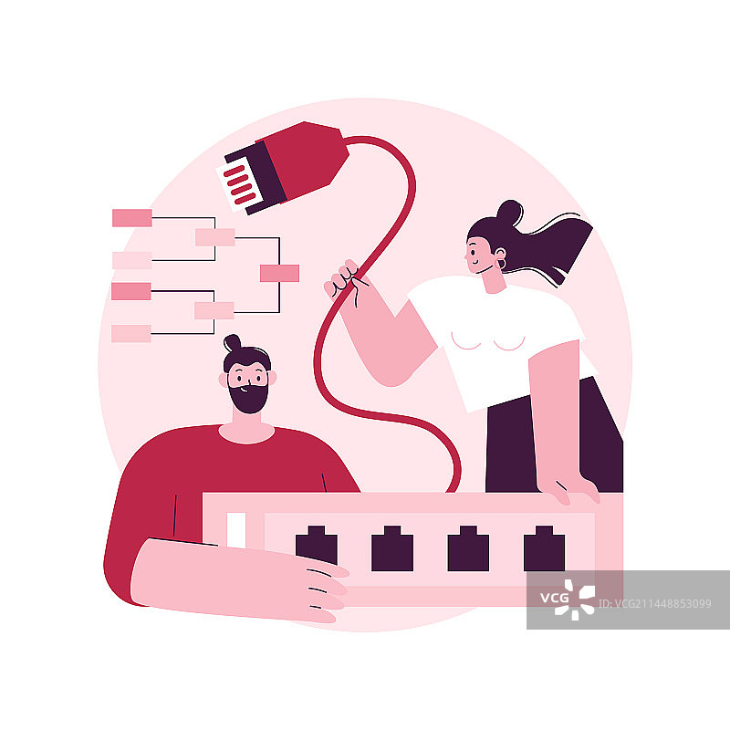 以太网连接抽象概念图片素材