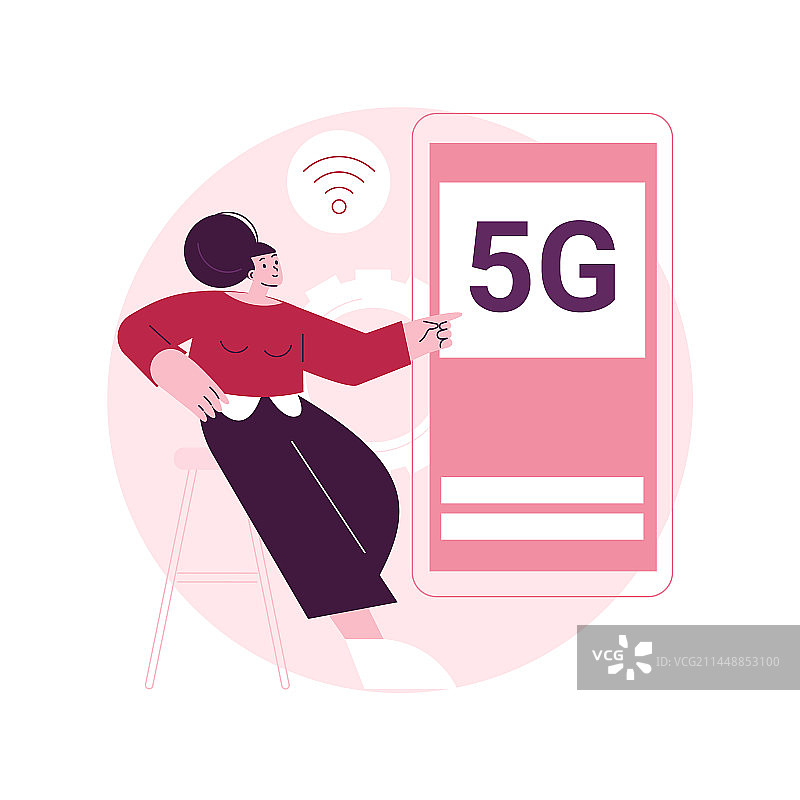 5G网络手机抽象概念图片素材