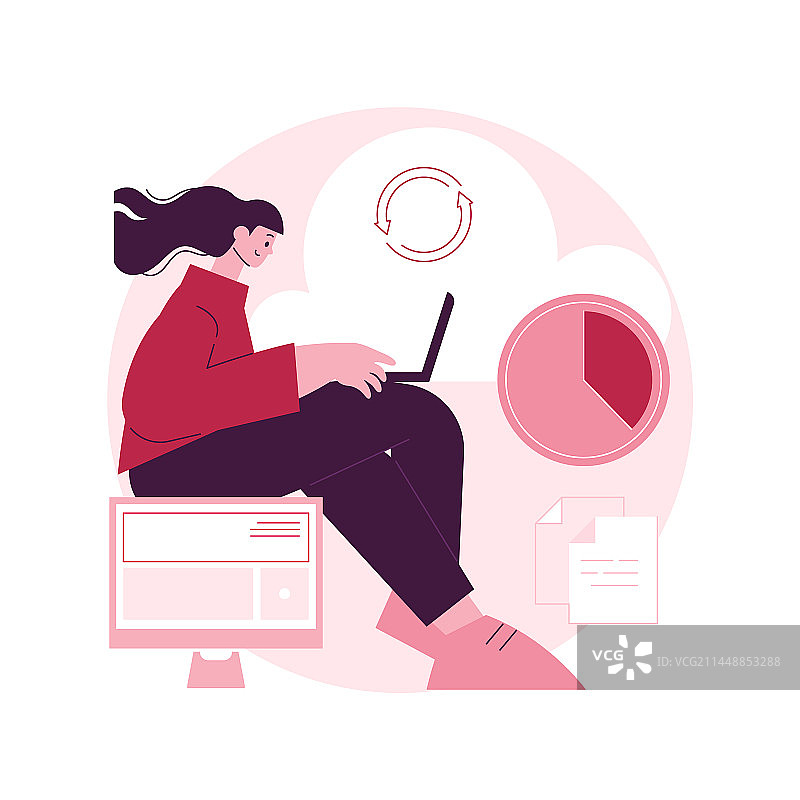 自动备份概念图图片素材