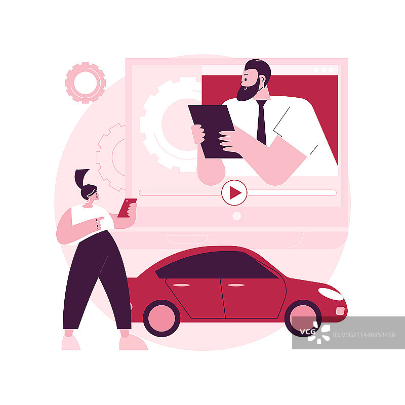 汽车评测视频抽象概念图片素材