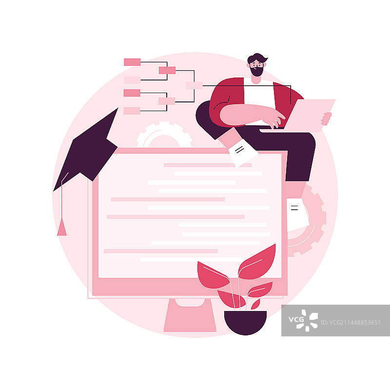 IT管理课程抽象概念图片素材